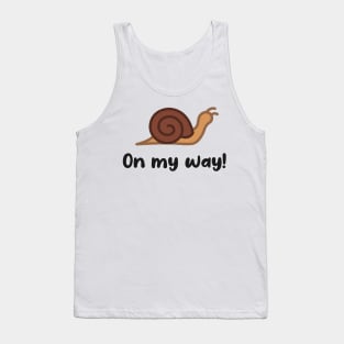 On my way! - Simple Garden Snail Tank Top